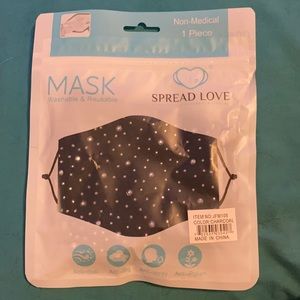 Rhinestone black mask